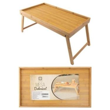 Imagem de Bandeja Mesa De Café Na Cama Servir Dobrável Bambu Notebook - CLINK