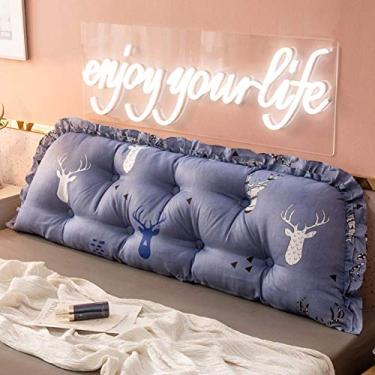 Imagem de Almofada de cabeça de cama, almofada de cunha macia, encosto de sofá estofado, encosto longo e espesso destacável bloco de apoio de algodão - l 120 cm (47 polegadas) (C 120 cm (47 polegadas))