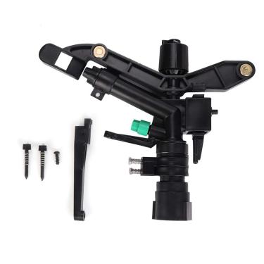 Imagem de Aspersor de gramado com bocal giratório, irrigador de impacto de metal, irrigador giratório de rosca fêmea G1 para irrigação de jardim de gramado, aspersor de impacto de metal, bocal basculante