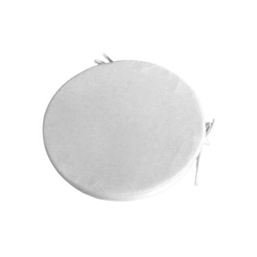Imagem de Ｂｅｓｇａ Almofada redonda para assento, tapete de chão, pufe, multiuso, simples, macio, almofada para cadeira, banco, decoração de casa, sofá, ioga, escritório, Branco, M