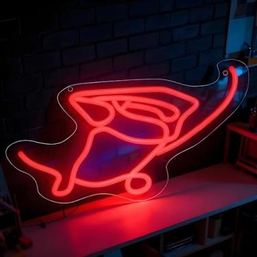 Imagem de Neonawall Red Rat Neon Sign for Wall Decor Light Up Letters Cute Business Led Sign Birthday Party Gift Led Decorative Night Signs Room Decorations Supplies Birthday Gift for Girl Home Bedroom