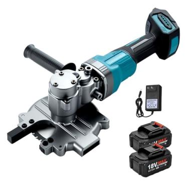 Imagem de LINGYUE Cortador de vergalhão elétrico, corte de até 4 a 40 mm (3/5.1 cm), inclui duas baterias e um carregador