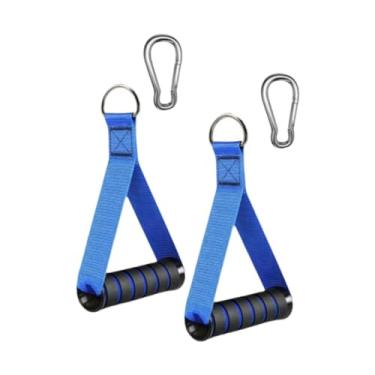 Imagem de Generic 2x Alças de Exercício Acessórios de Ginástica Treino de Corpo Inteiro com Mosquetões Cabos de Máquina para de Polia Funcionando