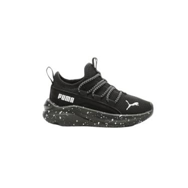 Imagem de PUMA Tênis infantil feminino Softride One4all Rainbow Brush Slip On Casual - Multi, Branco, Preto/branco, 17