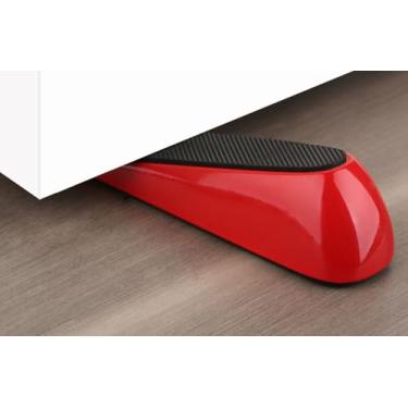 Imagem de Batentes de porta para parte inferior da porta no chão, batentes de porta de metal de silicone resistente premium cunha para carpete porta resistente, aberturas de porta