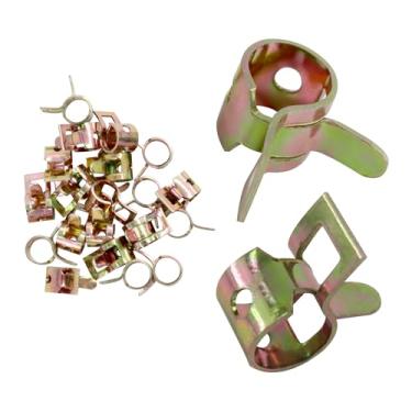 Imagem de 20 braçadeiras de mangueira de combustível tipo faixa de mola de 1/10.2 cm, fixadores de braçadeira de mangueira de vácuo de silicone de 6 mm, braçadeiras de tubo de ar para tubos de água, mangueira