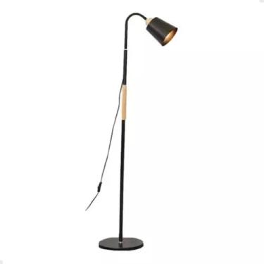 Imagem de Luminária de Chão Articulada 1,9m em Metal – Coluna com Pedestal Moderno Bivolt para Sala, Quarto ou Escritório (PRETO 8061)