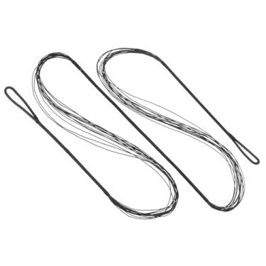 Imagem de Substituição de corda de laço, corda de arco recurva de 12 fios para arco recurvo tradicional AMO de 122 cm, preto