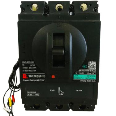 Imagem de Disjuntor Caixa Moldada Tripolar CM5-250HUH/3/3/01 800Vca 50kA – Changshu | 180A