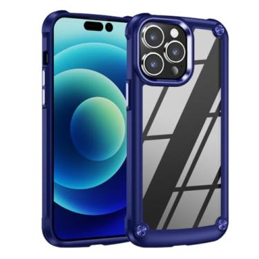Imagem de Capa protetora rígida de acrílico transparente à prova de choque para iPhone 7Plus (8Plus) (para iPhone 7Plus (8Plus)/azul)