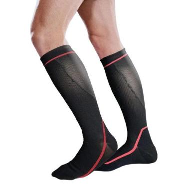 Imagem de Par Meias De Compressão Vollo Cano Longo 3/4, Preto, G