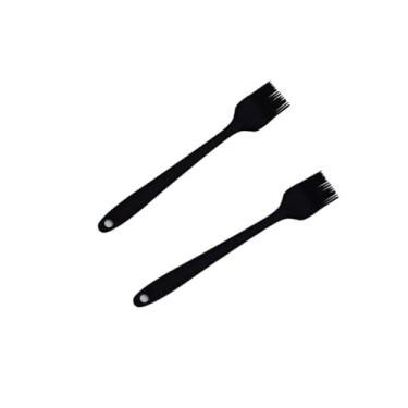 Imagem de Pacote com 2 pincéis de silicone resistentes ao calor, escova de alimentos para espalhar óleo e molho de manteiga para churrasco, grelhar, cozinhar, cozinhar