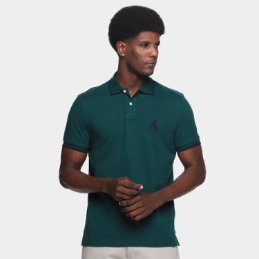 Imagem de Camisa Polo Tommy Hilfiger Holiday Crest Masculina, Verde, GG
