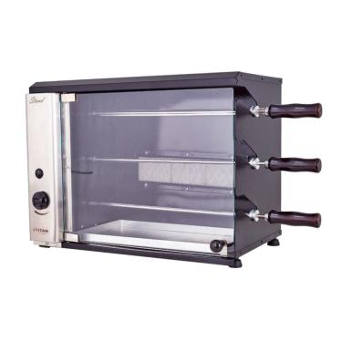 Imagem de Churrasqueira A Gás Bancada Vertical 3 Espetos Glp 127V