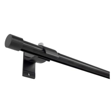 Imagem de Kit Varão Deslizante 28mm Alumínio Moderno Reforçado,varao para cortina(2 METROS,PRETO FOSCO)