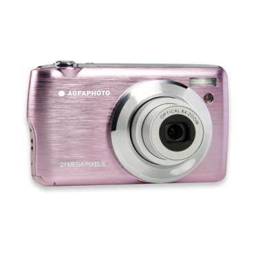 Imagem de AgfaPhoto DC8200, Câmera Digital 18MP, Rosa Metálico, Zoom Óptico 8x, LCD 2.7", Full HD, com Cartão SD 16GB, Bolsa e Alça