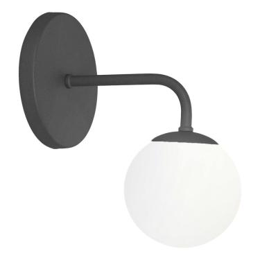 Imagem de Arandela Luminária Parede Bolinha Globo Vidro Lavabo Preto