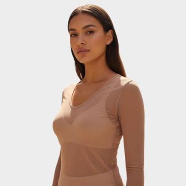 Imagem de Blusa Segunda Pele Manga Longa Fio 40 Lupo, Único, Pó de arroz