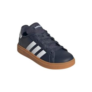 Imagem de adidas Tênis infantil Grand Court 2.0, Azul marinho/branco/chiclete, 11.5 Little Kid