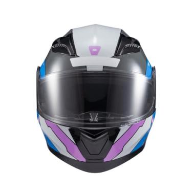 Imagem de Kit Capacete Texx Gladiator V3 Reisenz Azul Com Detalhes Brancos + Luvas Liberty Meio Dedo Marrom Xxl 2Xl