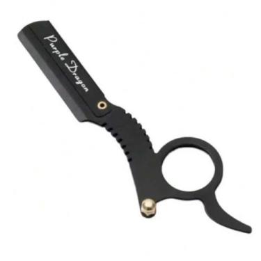 Imagem de Navalha Navalhete De Dedos Aço Inox Alta Precisão Preto Profissional -