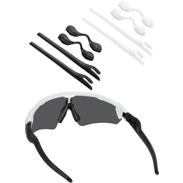 Imagem de BLAZERBUCK Kits de meias de reposição para óculos de sol Oakley Radar EV Series - preto + branco