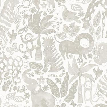 Imagem de Papel de parede Sweet Safari Taupe Peel & Stick