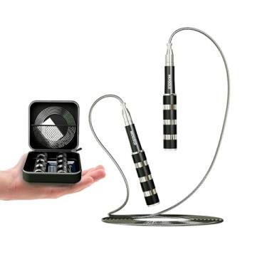 Imagem de MOGOLD Corda de pular Speed Rope - Corda de pular ajustável sem emaranhados para fitness, boxe e cardio - Cabo de PVC durável para homens e mulheres