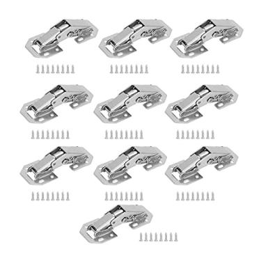 Imagem de 10 Conjunto Armário Dobradiça No-Perfuração Furadeira Fechando PORTA Dobradiça para guarda guarda-roupa da dobradiça da porta do guarda-roupa YYDFPIIA