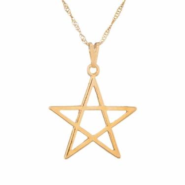 Imagem de Gargantilha Pentagrama Folheada a Ouro