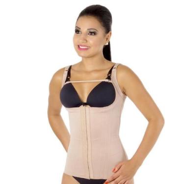 Imagem de Cinta Modeladora Com Alças E 12 Barbatanas Nude GG - Modeladores 'Corp