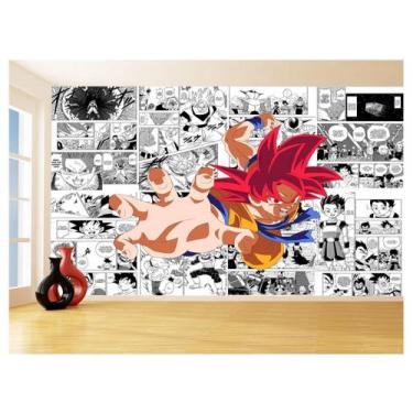 Imagem de Papel De Parede Dragon Ball Goku Página Manga 3,5M Dbz661 - Você Decor