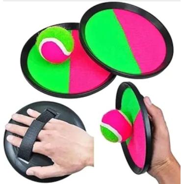 Imagem de Jogo Brinquedo Bateu Colou, 2 Raquetes e 1 Bolinha, Jogo Divertido Esporte ao Ar Livre,...