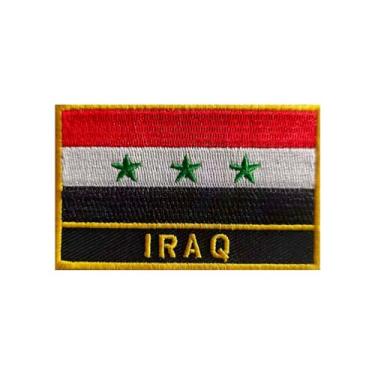 Imagem de Uijokdef 1 PÇ Patch de bandeira multinacional bordado a ferro ou costurado em bordado tático militar nacional multinacional (Iraq1)