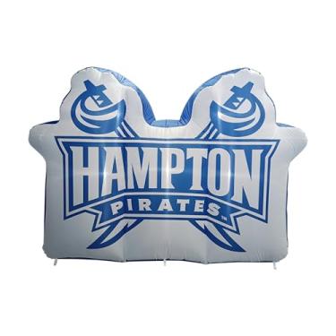 Imagem de FANMATS Mascote inflável HBCU Hampton University - Display inflável autoinflável, ventilador e cordões embutidos, logotipo oficial da equipe - mostre seu espírito durante todo o ano