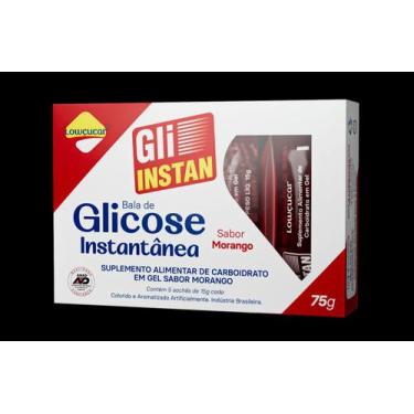 Imagem de Gli-Instan Lowçucar Sabor Morango Glicose Instantânea 5X15G