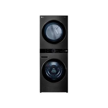 Imagem de Lava e Seca Torre Smart LG WashTower 17kg Black Inox com AIDD™ - WK17BS6A