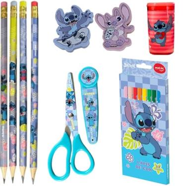 Imagem de Kit Stitch com Lapis, Borracha, Apontador, Lapis de Cor e Tesoura