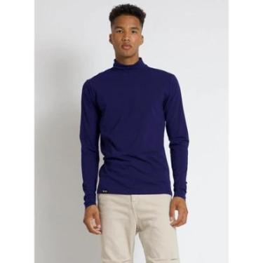 Imagem de Camiseta Masculina Gola Alta Slim Fitness Moda Outono-Masculino