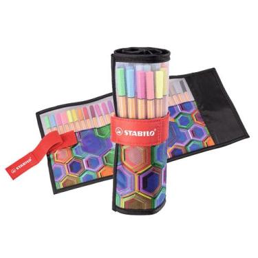 Imagem de Caneta Hidrográfica Point 88 0,4mm Pastel Stabilo 25 Cores - Stalo