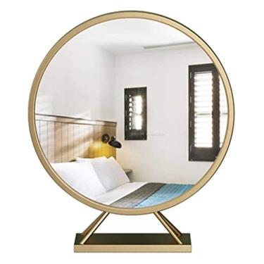 Imagem de YYBOES Espelho de maquiagem LED espelho cosmético desktop dupla face portátil rotação completa 3X ampliação HD espelho de vaidade