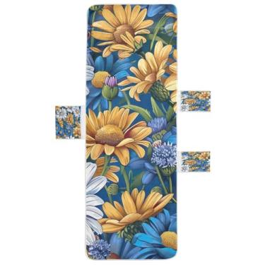 Imagem de STAYTOP Linda capa de toalha de cadeira de estar, capa macia para espreguiçadeira, capas de cadeira de praia com bolsos para jardim ao ar livre, pátio, pátio, banhos de sol, gramado, 215 x 76 cm