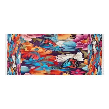 Imagem de Wassud Borboleta colorida (3) capas de lavadora e secadora, protetor de lavadora com sacos de armazenamento, capa de geladeira à prova de poeira com bolsos para lavanderia doméstica, cozinha, 120 x 55