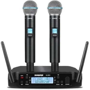 Imagem de Microfone Metal Profissional Shure Glxd4 Beta58a Duplo Original