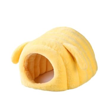 Imagem de FashionCha Cama, Casa, Abrigo, Esconderijo, Habitat para Pequenos Animais de Estimação, Chinchila Anã, Porquinho-da-índia, Amarelo