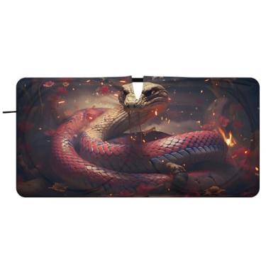 Imagem de CEBUGI Para-brisa de carro dobrável sombra cobra janela de carro sombras guarda-chuva para-brisa frontal para-sol para acessórios de carro legal carro refletor protetor solar, P