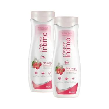 Imagem de Kit 2 Sabonete Íntimo Feminino Para Uso Diário 200ml (Morango)