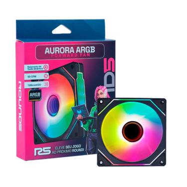 Imagem de Fan Round5 Aurora Forward 120mm PWM ARGB Preto