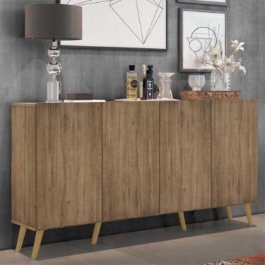 Imagem de Aparador Buffet Retrô Multimóveis Veneza 4 Portas FG3556 Rustic/Natura