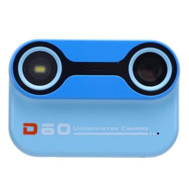 Imagem de Acouto Câmera Subaquática, Câmera de Mergulho à Prova de Chuva de Lente Dupla 2K 26MP Com Tela IPS HD e Zoom 10X, para Mergulho Com Snorkel e Fotografia Subaquática (BLUE)